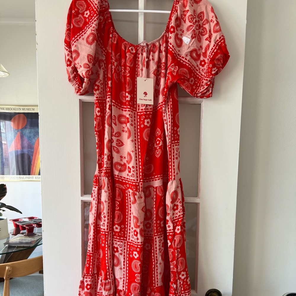 NWT Lisa Says Gah Bandana Maxi Dress, Size M!